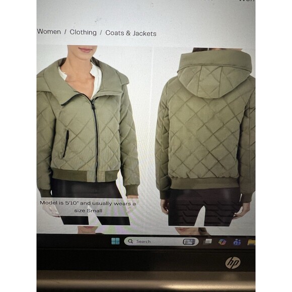 OOKIE AND LALA Carbon Puffer Jacket Hooded Quilted Bomber Black Size XL NWT - Picture 11 of 15